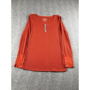 Decree Women's Long Sleeve Thermal‎ Top XL Rust Orange
